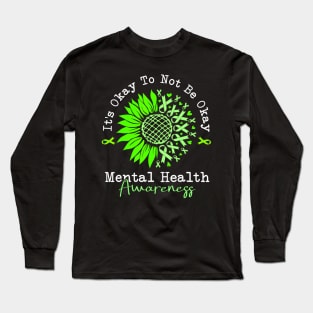 Mental Health Awareness Green Ribbon Long Sleeve T-Shirt